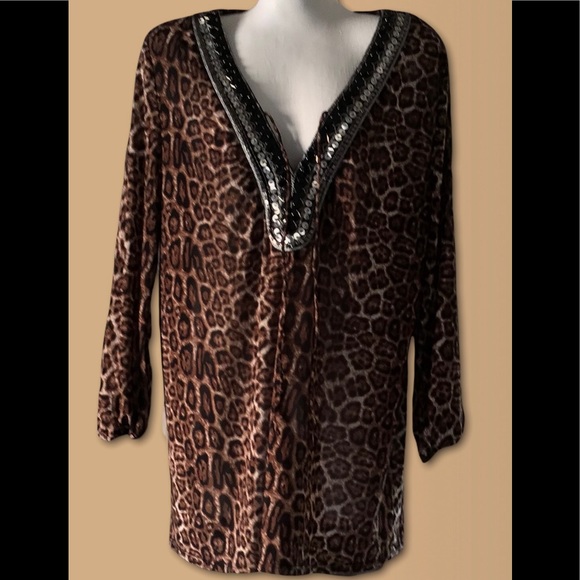 🌸Peck & Peck Animal Print Top🌸 - Picture 3 of 8